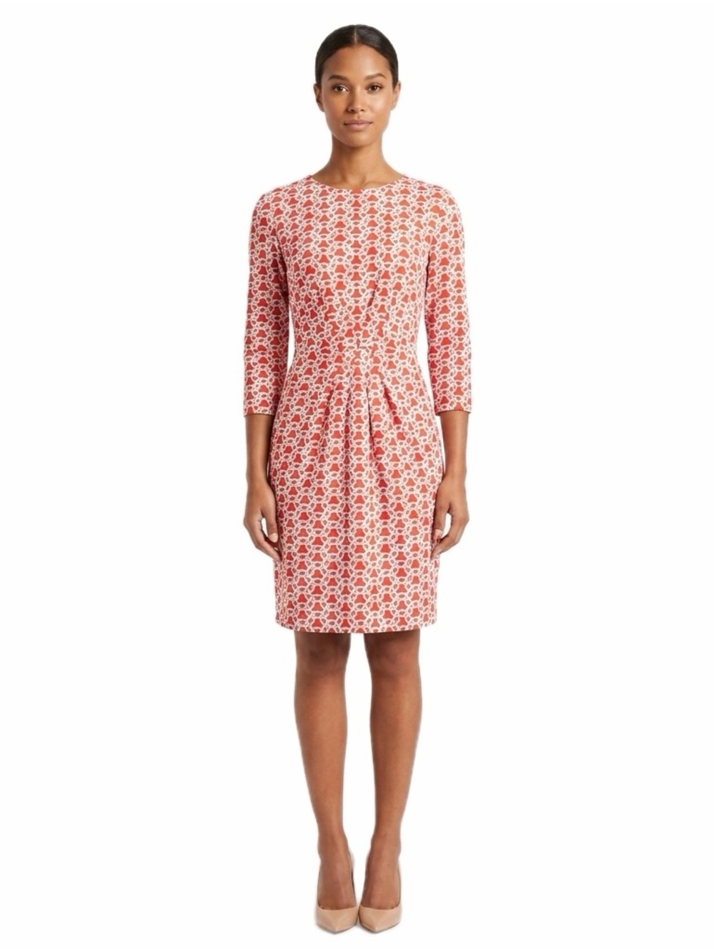 J. McLaughlin Geometric Link Print Sheath Dress